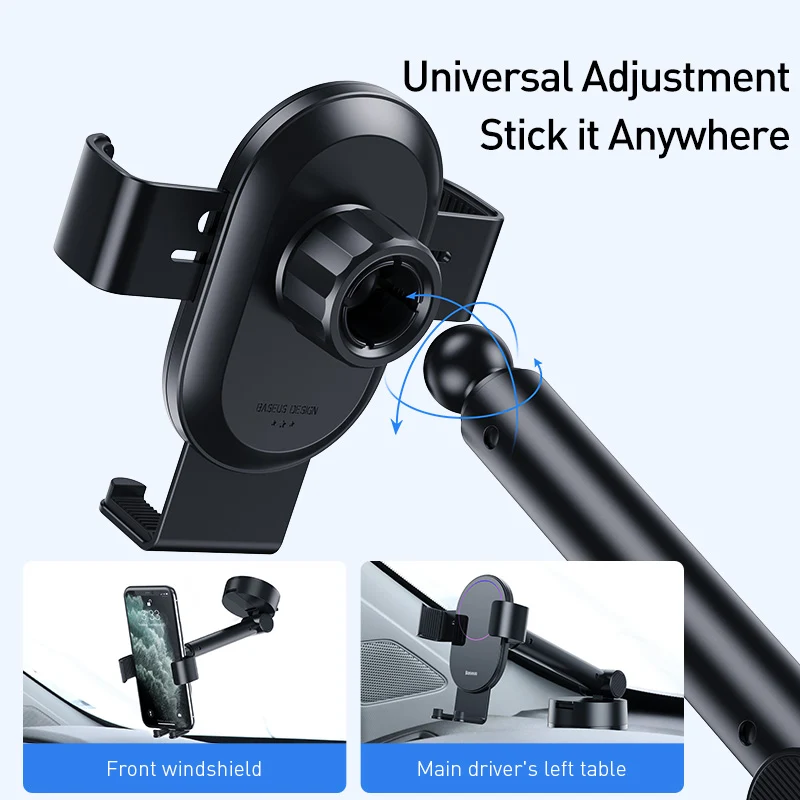 Buy Baseus Simplism Gravity Car Mount Holder with Suction Base - Black in Cyprus, Nicosia, Limassol, Larnaka, Pafos