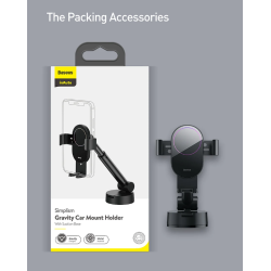 Buy Baseus Simplism Gravity Car Mount Holder with Suction Base - Black in Cyprus, Nicosia, Limassol, Larnaka, Pafos