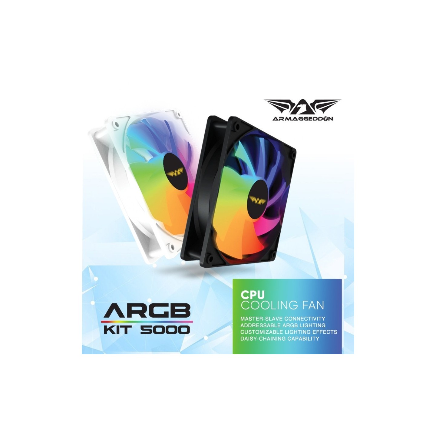 Armaggeddon ARGB KIT 5000 120mm Gaming Case Fan - 1pc Slave Black (Retail) — Buy in Cyprus with Fast Delivery
