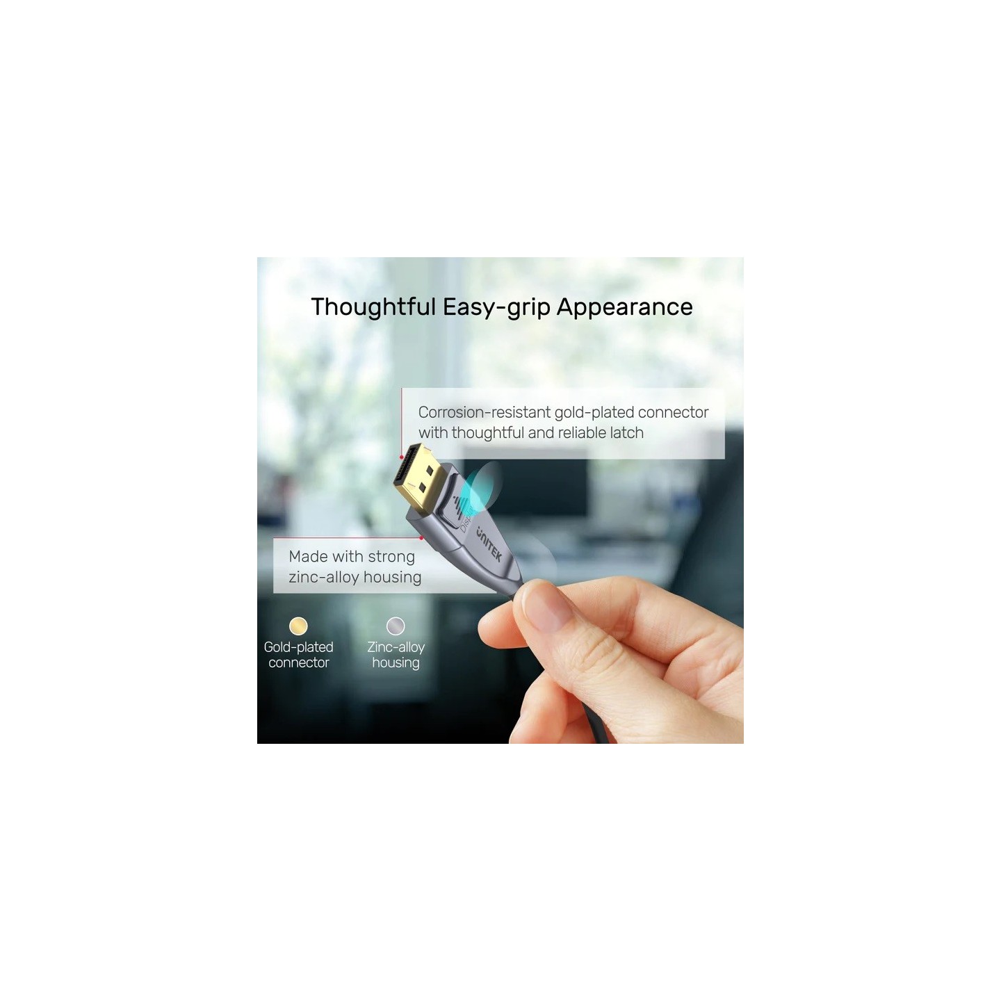 Unitek DisplayPort 1.4 Cable - C1618GY - ActiveOptical 8K 240Hz 20.0m — Buy in Cyprus with Fast Delivery