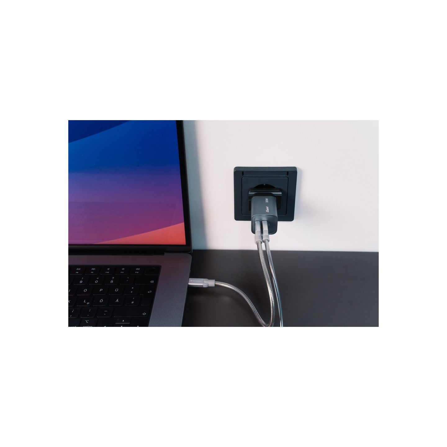 Verbatim Wall GaN Charger - GNC-35 - 35W USB-C USB-A (UK EU US) — Buy in Cyprus with Fast Delivery