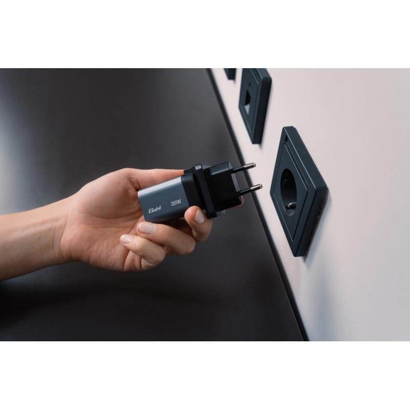Buy Verbatim Wall GaN Charger - GNC-35 - 35W USB-C USB-A (UK EU US) in Cyprus, Nicosia, Limassol, Larnaka, Pafos