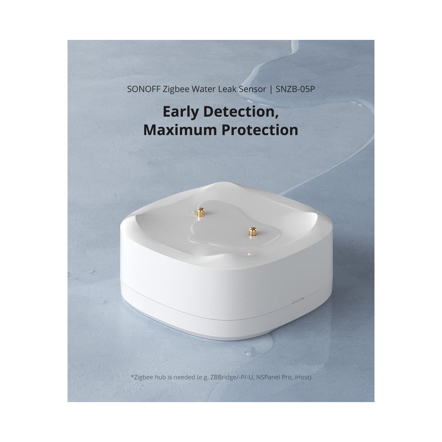Sonoff ZigBee Smart Water Leak Sensor - SNZB-05P - ZigBee Smart Water Leak Sensor — Buy in Cyprus with Fast Delivery