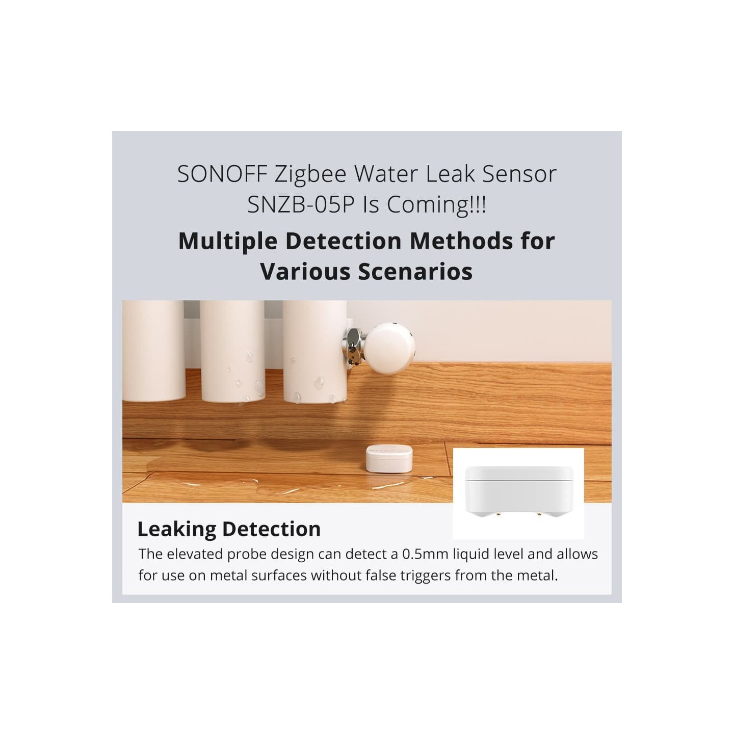 Sonoff ZigBee Smart Water Leak Sensor - SNZB-05P - ZigBee Smart Water Leak Sensor — Buy in Cyprus with Fast Delivery