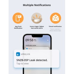 Buy Sonoff ZigBee Smart Water Leak Sensor - SNZB-05P - ZigBee Smart Water Leak S... in Cyprus, Nicosia, Limassol, Larnaka, Pafos