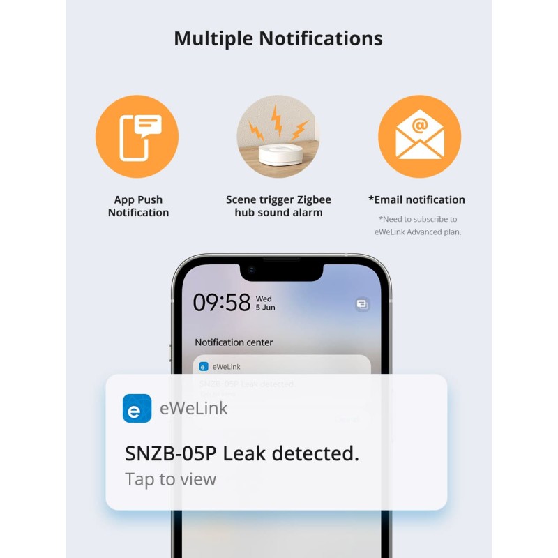 Buy Sonoff ZigBee Smart Water Leak Sensor - SNZB-05P - ZigBee Smart Water Leak S... in Cyprus, Nicosia, Limassol, Larnaka, Pafos
