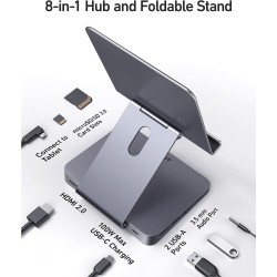 Buy Anker Work USB-C Tablet Stand Hub - 551 - USB-C Tablet Stand Hub 8in1 in Cyprus, Nicosia, Limassol, Larnaka, Pafos