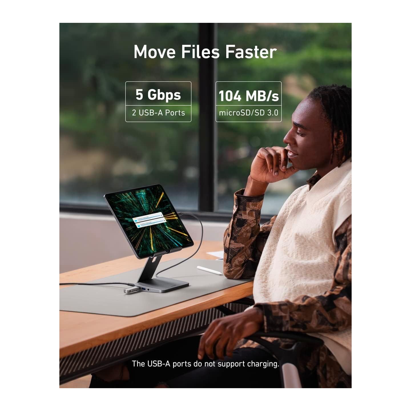Anker Work USB-C Tablet Stand Hub - 551 - USB-C Tablet Stand Hub 8in1 — Buy in Cyprus with Fast Delivery