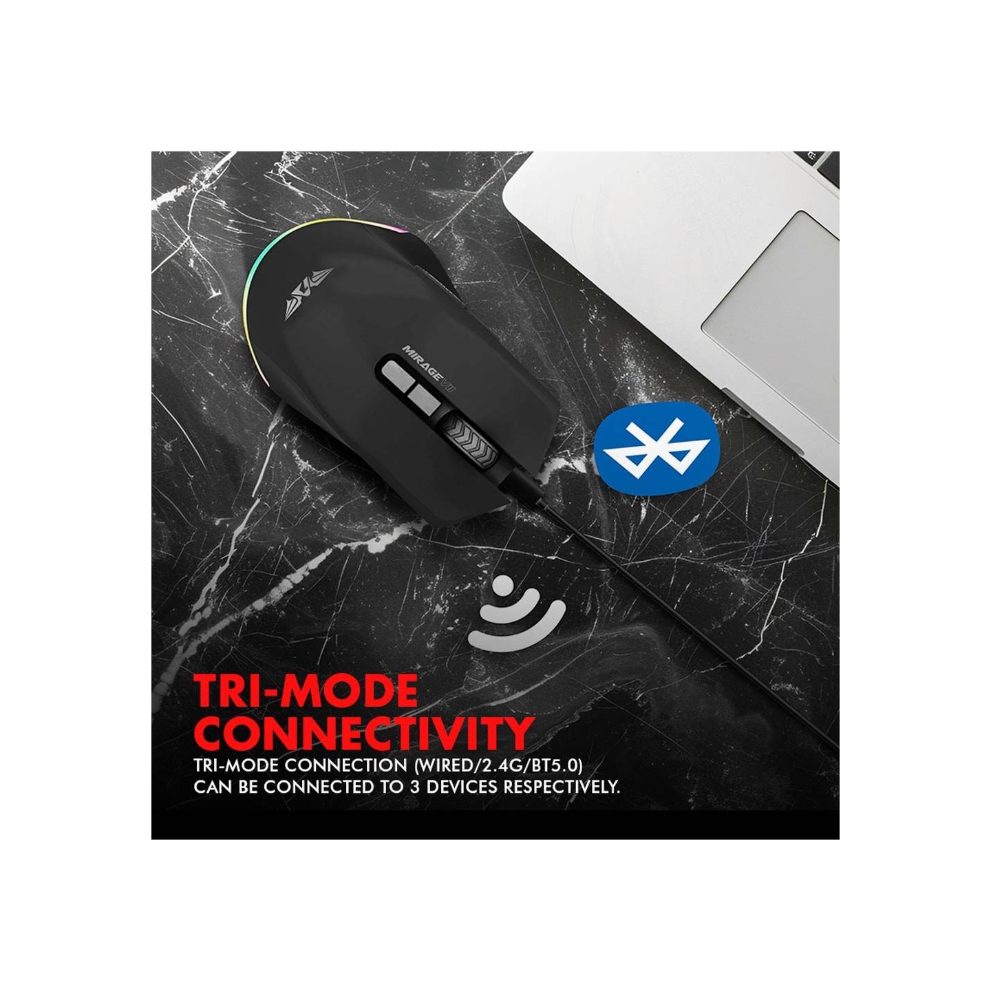 Armaggeddon 7B MIRAGE VII Tri-Mode Gaming Mouse Black (Boxed) — Buy in Cyprus with Fast Delivery