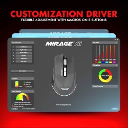 Buy Armaggeddon Gaming Mouse - 7B MIRAGE VII - Wired+2.4G+BT Recharge Black in Cyprus, Nicosia, Limassol, Larnaka, Pafos