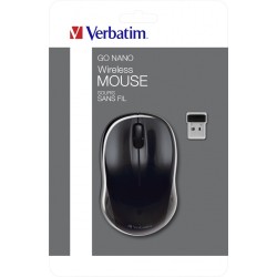 Verbatim GO NANO Wireless Mouse - 1600 DPI 2.4GHz - Black (Retail) — Buy in Cyprus with Fast Delivery
