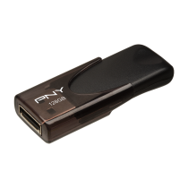 PNY Flash Drive Attache 4 USB 2.0 Stick 128GB Capless Slider Black - FD128ATT4 - Capless Slider Black