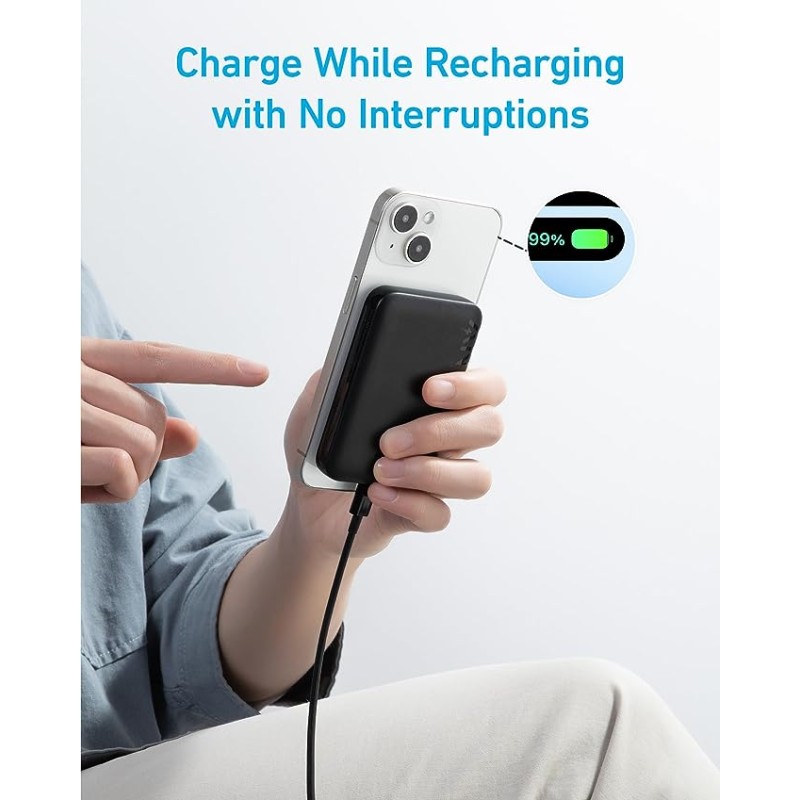 Buy Anker Mobile Powerbank - 321 - 5000 Magsafe Black in Cyprus, Nicosia, Limassol, Larnaka, Pafos