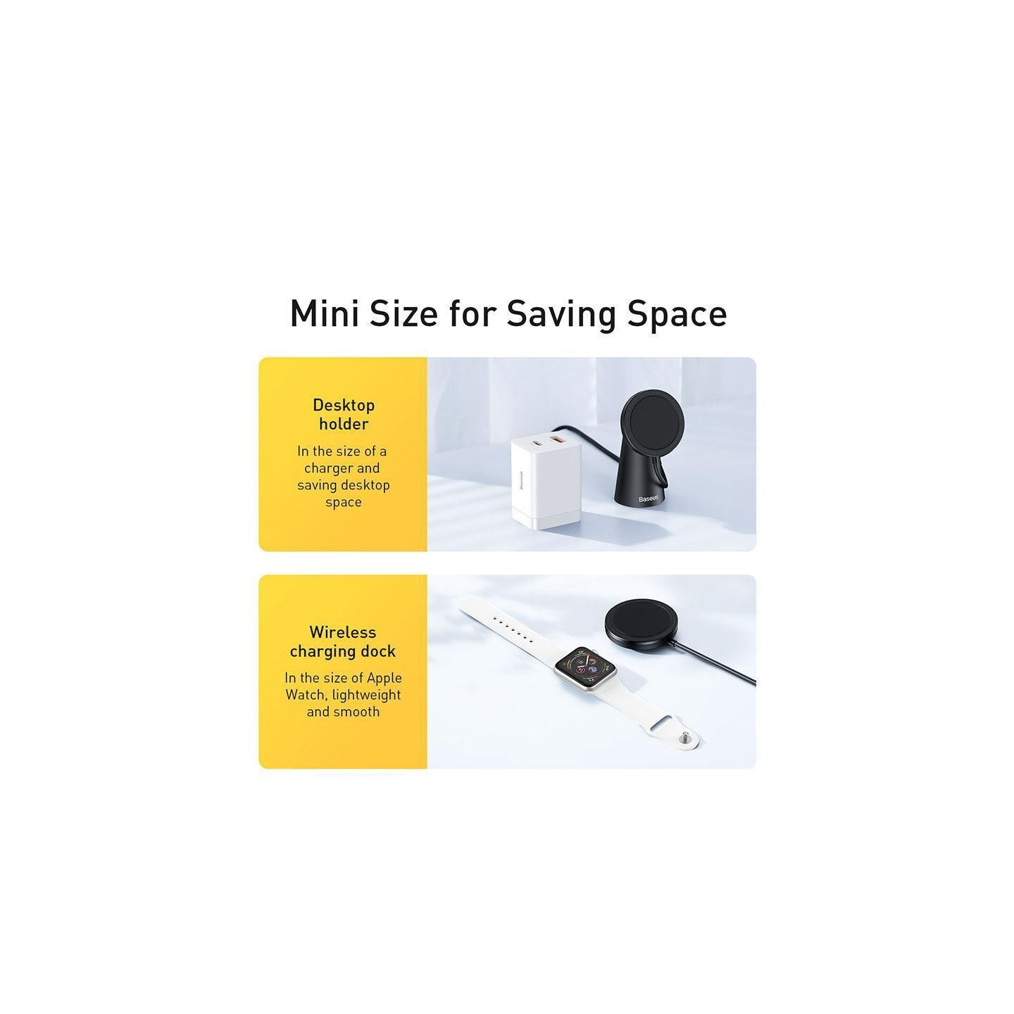 Baseus Simple Magnetic Stand Wireless Charger - Black — Buy in Cyprus with Fast Delivery