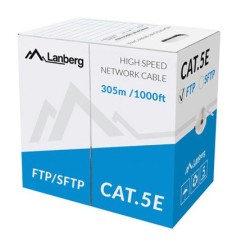 Buy Lanberg CAT5e SFTP CU Cable 305m Grey - LCS5-11CU-0305-S - CAT5e SFTP CU Cab... in Cyprus, Nicosia, Limassol, Larnaka, Pafos