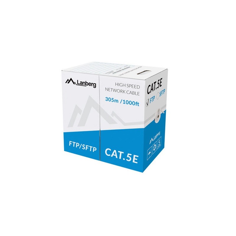 Buy Lanberg CAT5e SFTP CU Cable 305m Grey - LCS5-11CU-0305-S - CAT5e SFTP CU Cab... in Cyprus, Nicosia, Limassol, Larnaka, Pafos
