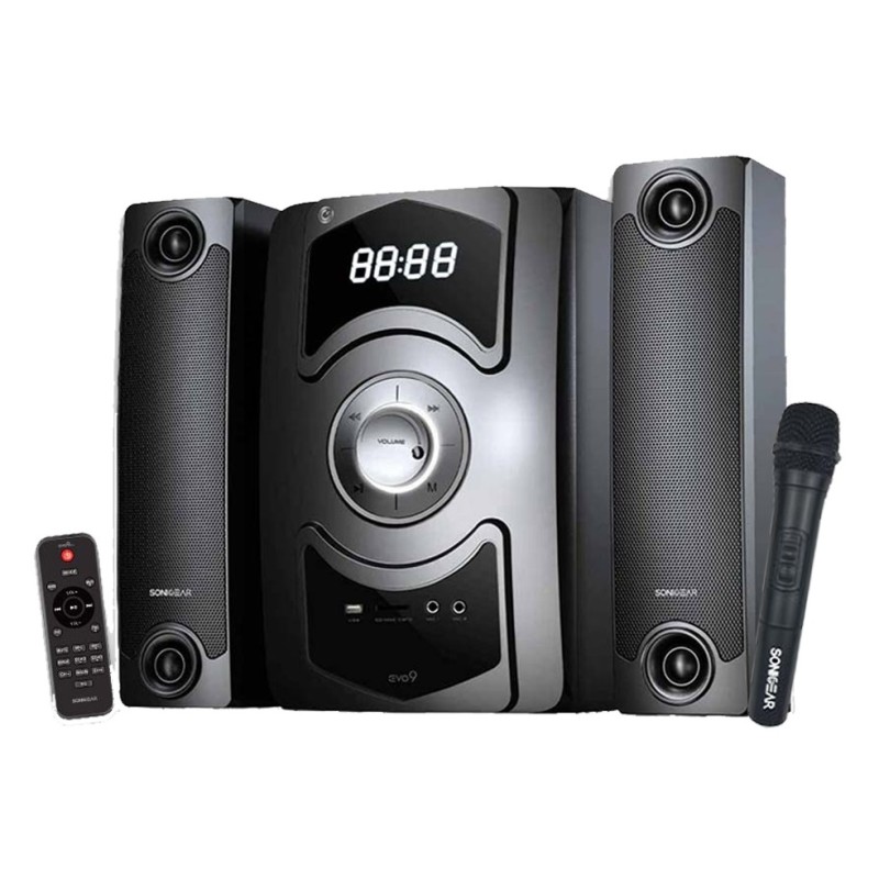 Buy SonicGear EVO 9 PRO - BTMI - 2.1 Speakers 120W BT USB FM Wireless Microphone... in Cyprus, Nicosia, Limassol, Larnaka, Pafos