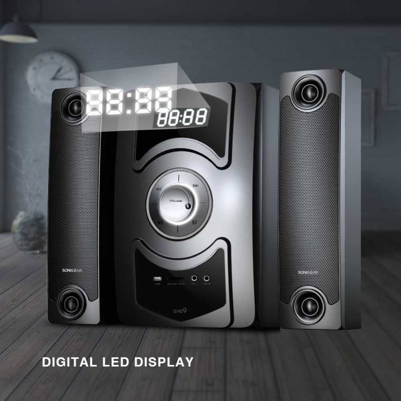 Buy SonicGear EVO 9 PRO - BTMI - 2.1 Speakers 120W BT USB FM Wireless Microphone... in Cyprus, Nicosia, Limassol, Larnaka, Pafos