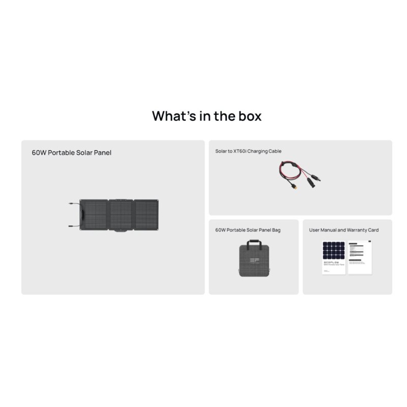 Buy EcoFlow Solar Panel Portable 60W - SPP - Portable, 60W in Cyprus, Nicosia, Limassol, Larnaka, Pafos