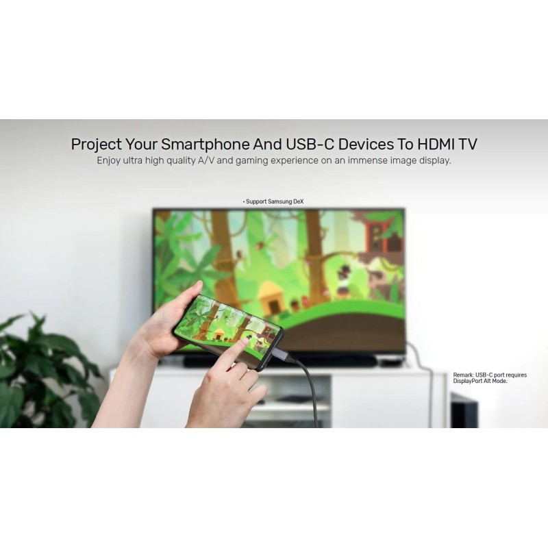 Buy Unitek USB-C to HDMI Cable - V1423A - 4K60Hz 1.8m HDCP 2.3 in Cyprus, Nicosia, Limassol, Larnaka, Pafos