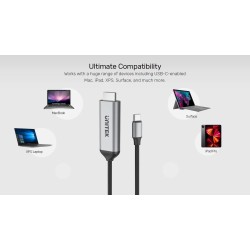 Buy Unitek USB-C to HDMI Cable - V1423A - 4K60Hz 1.8m HDCP 2.3 in Cyprus, Nicosia, Limassol, Larnaka, Pafos