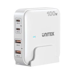 Buy Unitek Charge Desktop - P1229AWH - 100W 4in1 GaN Charger White in Cyprus, Nicosia, Limassol, Larnaka, Pafos