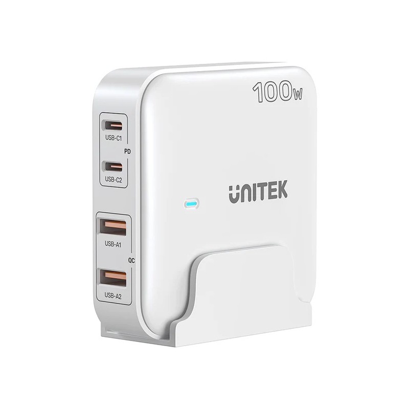 Buy Unitek Charge Desktop - P1229AWH - 100W 4in1 GaN Charger White in Cyprus, Nicosia, Limassol, Larnaka, Pafos