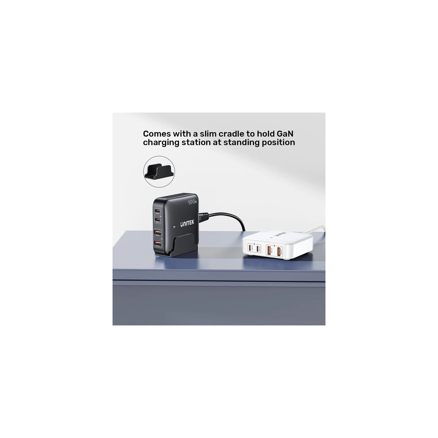 Unitek Charge Desktop - P1229AWH - 100W 4in1 GaN Charger White — Buy in Cyprus with Fast Delivery