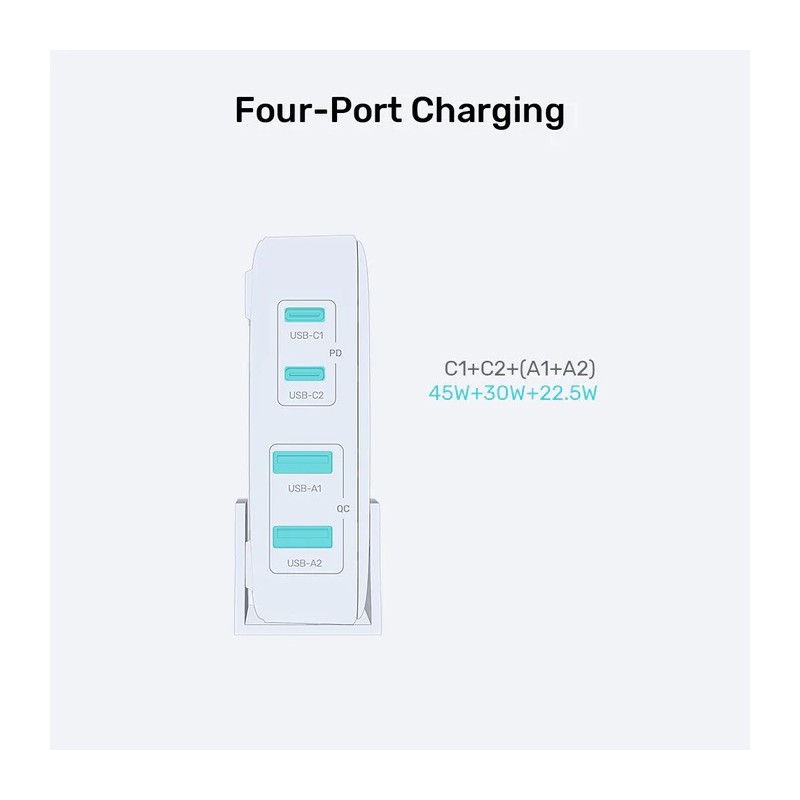 Buy Unitek Charge Desktop - P1229AWH - 100W 4in1 GaN Charger White in Cyprus, Nicosia, Limassol, Larnaka, Pafos