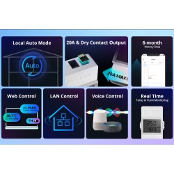 Buy Sonoff WiFi Smart Switch TH Elite Smart Temperature and Humidity Monitoring ... in Cyprus, Nicosia, Limassol, Larnaka, Pafos