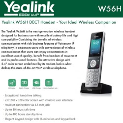 Buy Yealink IP Phone Cordless DECT Handset - W56H - 2.4' without DECT Base in Cyprus, Nicosia, Limassol, Larnaka, Pafos