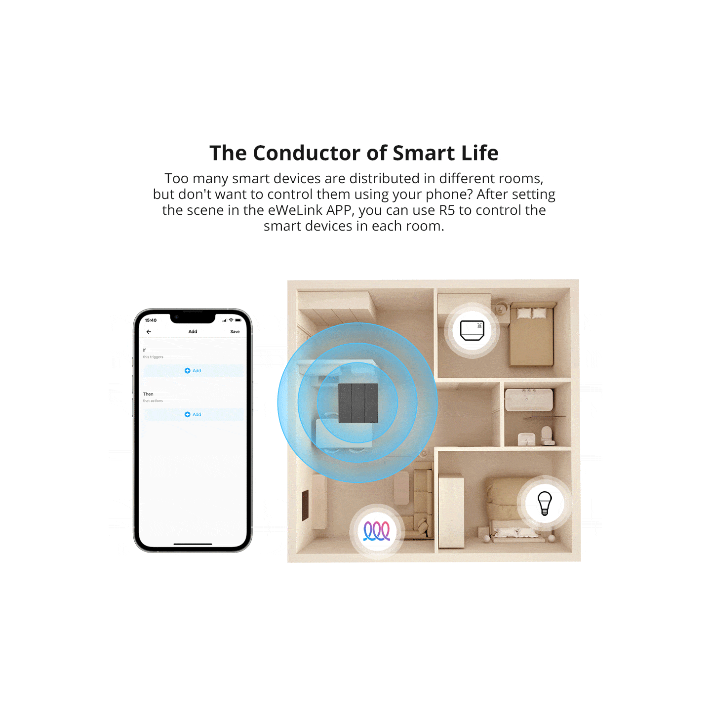 Sonoff Wifi Smart SwitchMan Scene Controller - R5 - White — Buy in Cyprus with Fast Delivery