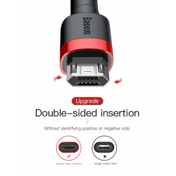 Buy Baseus Cafule Braided MicroUSB Cable - 1.5A 2.0m Red in Cyprus, Nicosia, Limassol, Larnaka, Pafos