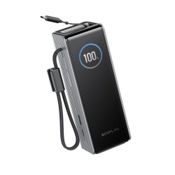 EcoFlow Charge Powerbank - RAPID - 25000mAh 170W + 100W Built-In & Retractable Cable Black — Buy in Cyprus with Fast Delivery