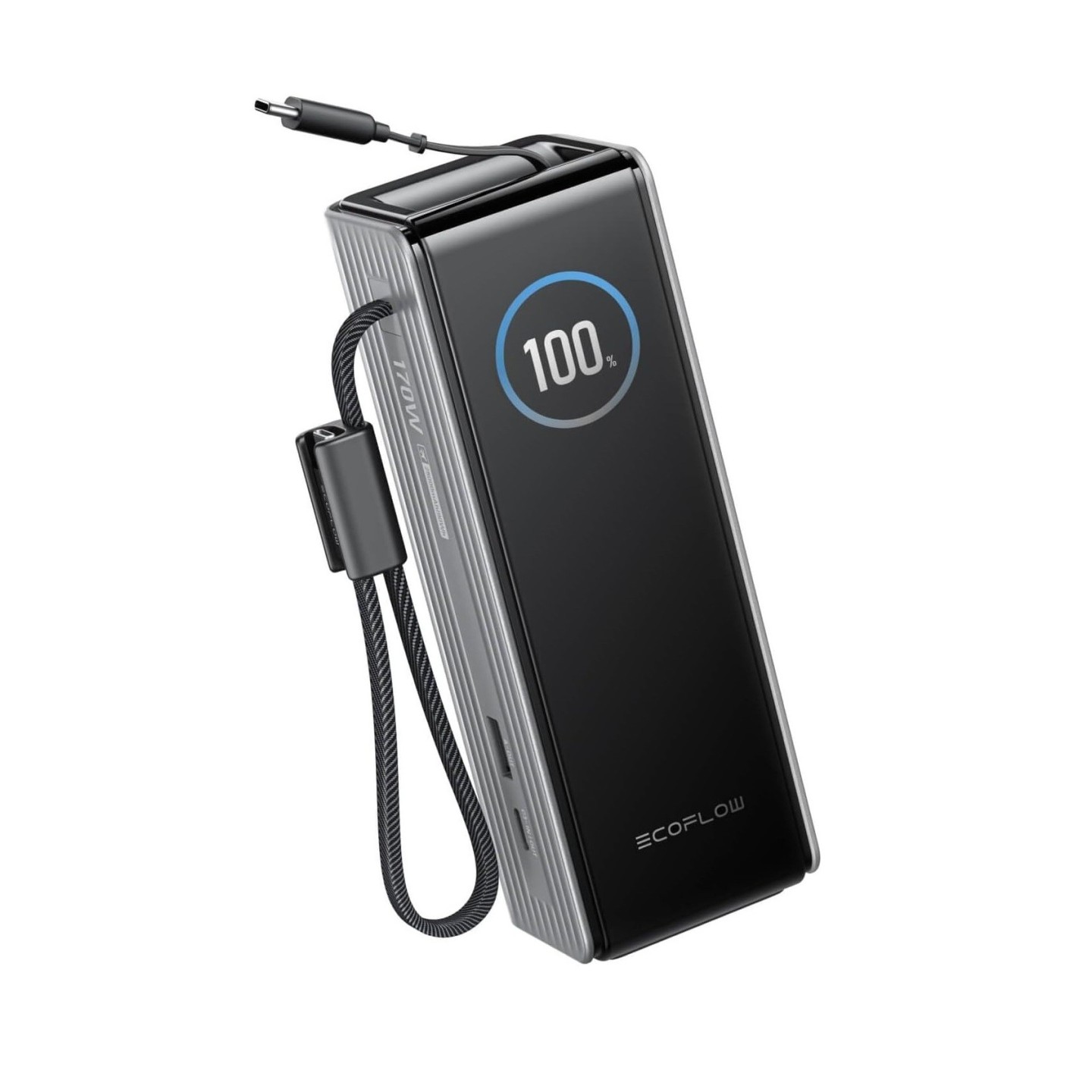 EcoFlow Charge Powerbank - RAPID - 25000mAh 170W + 100W Built-In & Retractable Cable Black — Buy in Cyprus with Fast Delivery