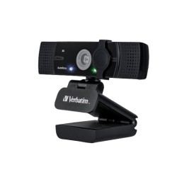 Verbatim AWC-03 4K Autofocus Webcam with Dual Microphone 120° Wide Angle (Boxed) — Buy in Cyprus with Fast Delivery