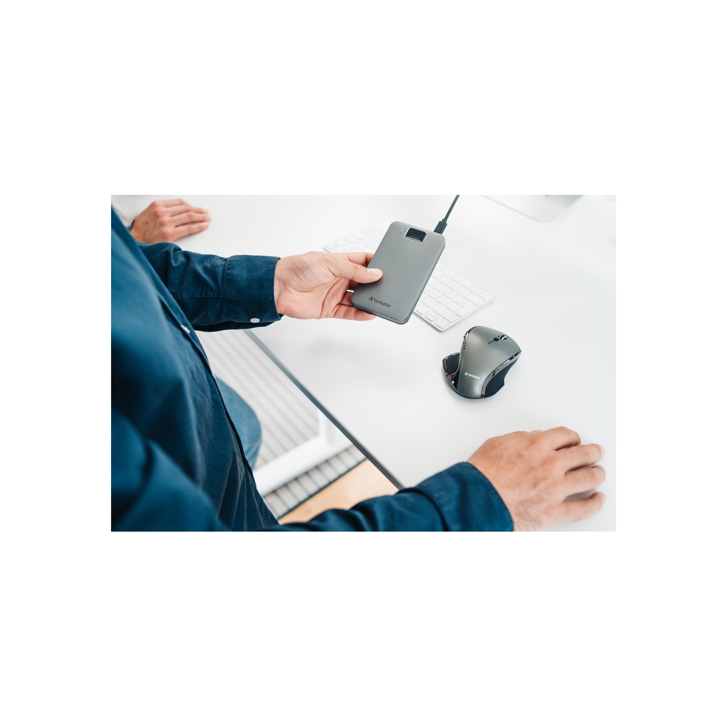 Verbatim Wireless Desktop 8-Button Deluxe Blue LED Mouse - Graphite (Boxed) — Buy in Cyprus with Fast Delivery