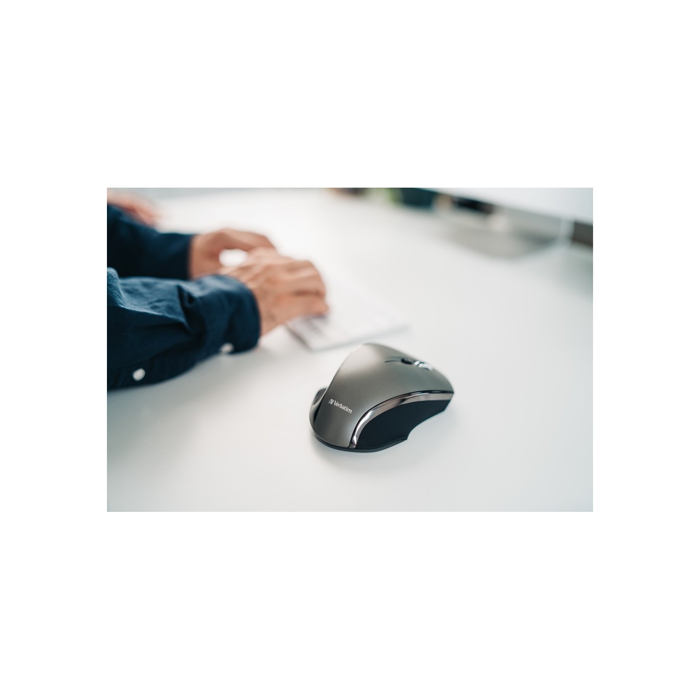 Verbatim Wireless Desktop 8-Button Deluxe Blue LED Mouse - Graphite (Boxed) — Buy in Cyprus with Fast Delivery