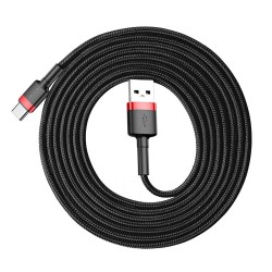 Baseus Cafule Braided USB-A to Type-C Cable 2A 3m Black (Boxed) — Buy in Cyprus with Fast Delivery
