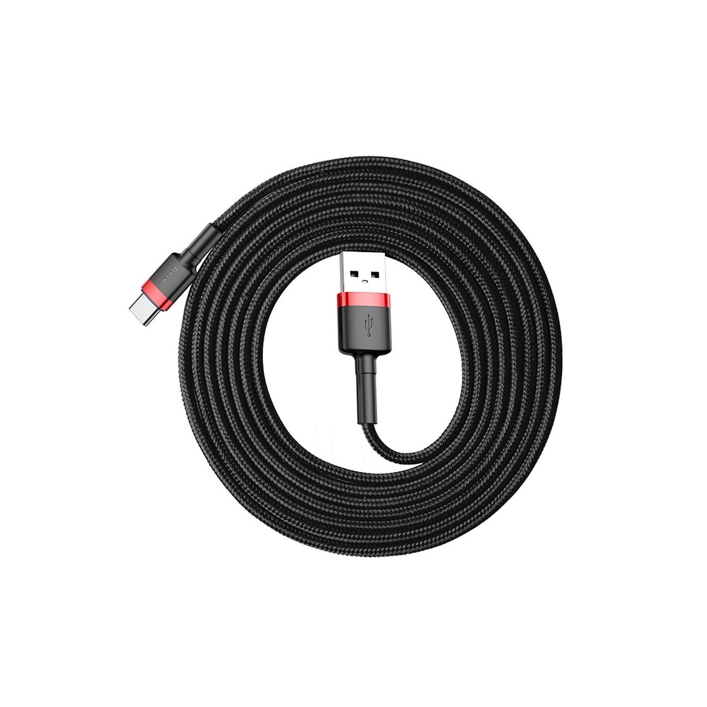 Baseus Cafule Braided USB-A to Type-C Cable 2A 3m Black (Boxed) — Buy in Cyprus with Fast Delivery