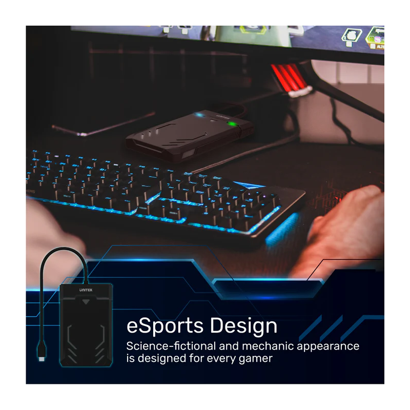 Buy Unitek DiskGuard Raiden USB-C to SATA6G 2.5'' HDD SSD Enclosure - Y-3036A - ... in Cyprus, Nicosia, Limassol, Larnaka, Pafos