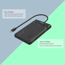 Buy Unitek DiskGuard Raiden USB-C to SATA6G 2.5'' HDD SSD Enclosure - Y-3036A - ... in Cyprus, Nicosia, Limassol, Larnaka, Pafos