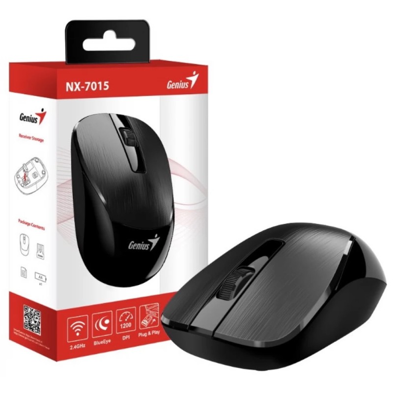 Buy Genius Mouse Wireless - NX-7015 - Metal Black in Cyprus, Nicosia, Limassol, Larnaka, Pafos