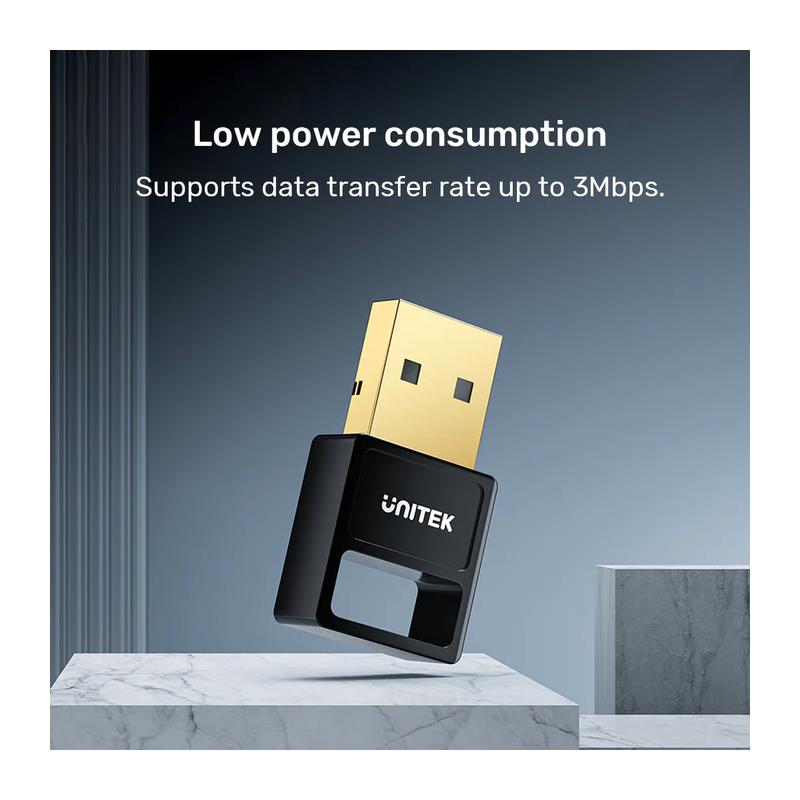 Buy Unitek Bluetooth Adaptor - B105B - USB v5.3 Bluetooth Adaptor in Cyprus, Nicosia, Limassol, Larnaka, Pafos
