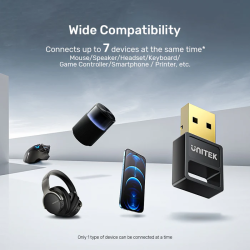 Buy Unitek Bluetooth Adaptor - B105B - USB v5.3 Bluetooth Adaptor in Cyprus, Nicosia, Limassol, Larnaka, Pafos