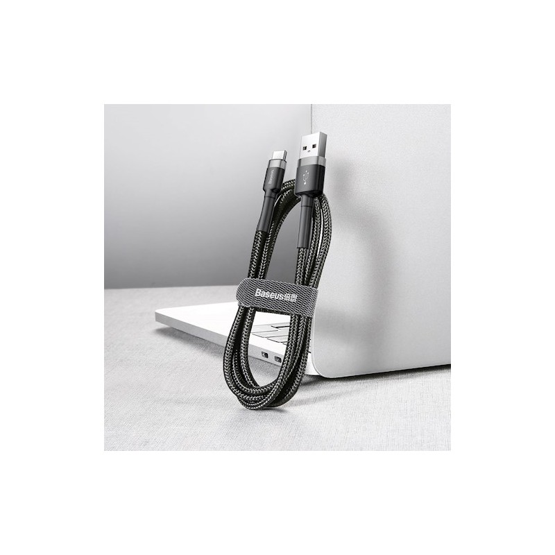 Buy Baseus Cafule Braided Type-C Cable - 2.0A, 2.0m, Grey in Cyprus, Nicosia, Limassol, Larnaka, Pafos
