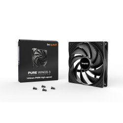 Buy Be Quiet! Pure Wings 3 High-Speed PWM Case Fan - BL109 - 140mm, Black in Cyprus, Nicosia, Limassol, Larnaka, Pafos