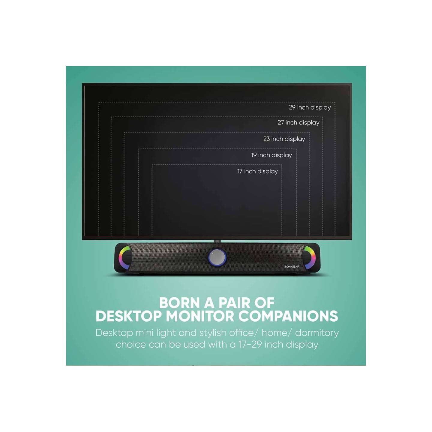 SonicGear SONICBAR - BT300 Pro - Portable BT FM RGB Soundbar — Buy in Cyprus with Fast Delivery