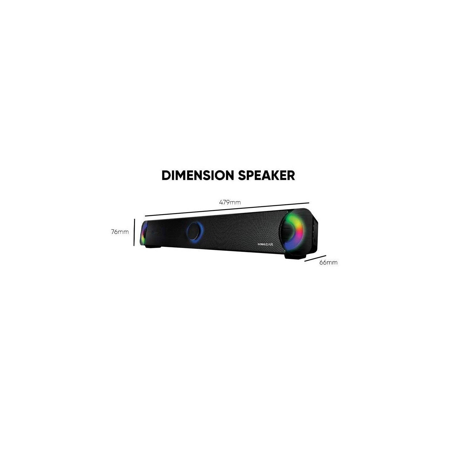 SonicGear SONICBAR - BT300 Pro - Portable BT FM RGB Soundbar — Buy in Cyprus with Fast Delivery