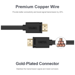 Buy Unitek HDMI Cable - Y-C143M - Premium 100% Copper HDMI Cable 15.0m in Cyprus, Nicosia, Limassol, Larnaka, Pafos